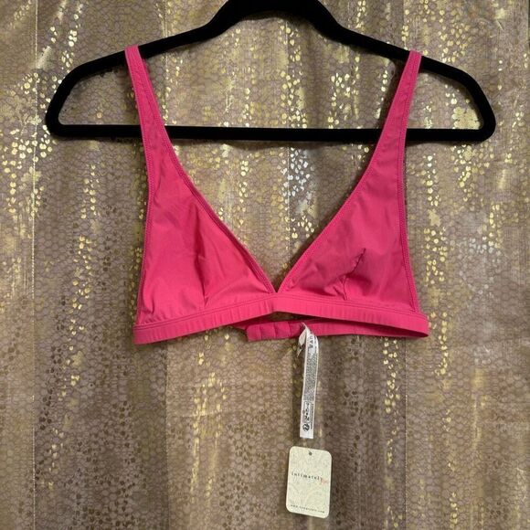 Free People Collagen Yarn Triangle Bralette Hot Pink Small NWT - Picture 1 of 8